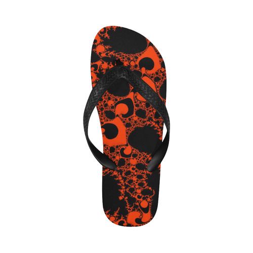 special fractal 04 red Flip Flops for Men/Women (Model 040)