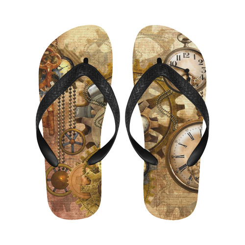 steampunk Flip Flops for Men/Women (Model 040)