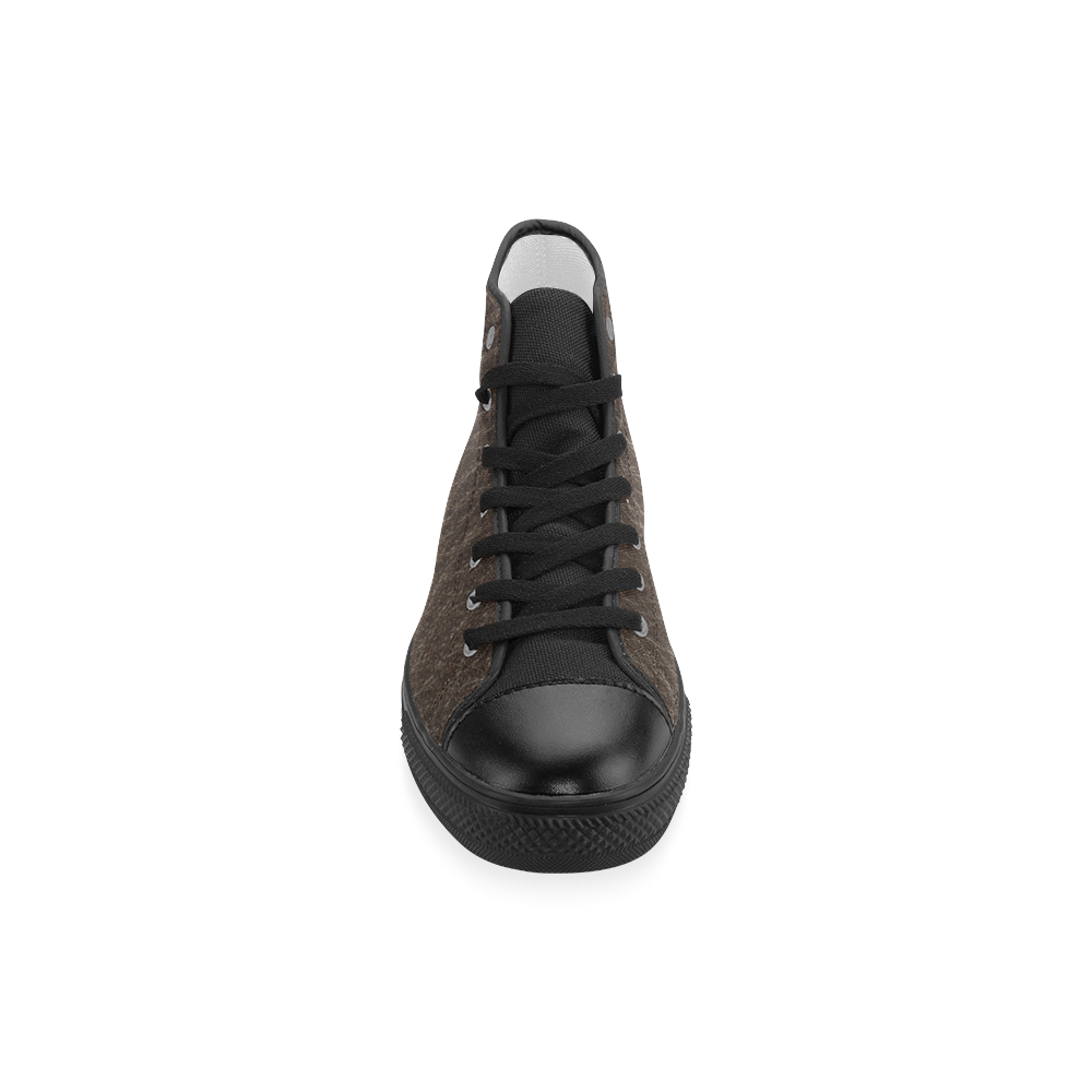 Leather-Look Zodiac Scorpio Men’s Classic High Top Canvas Shoes (Model 017)