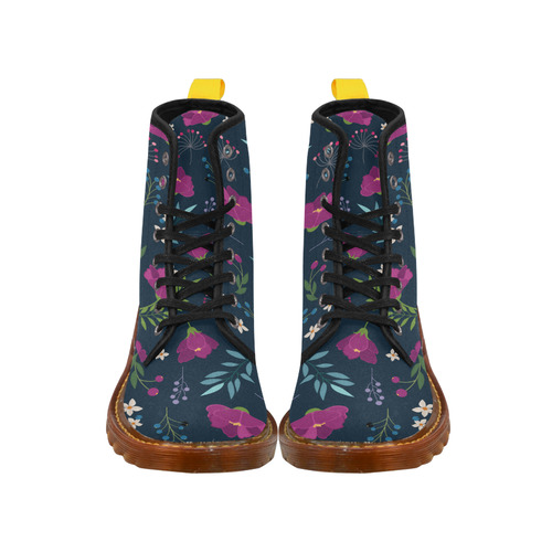 Preppy Pastel Floral Girly Pattern Martin Boots For Women Model 1203H