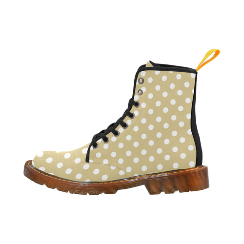 Light Olive Polka Dots Martin Boots For Women Model 1203H