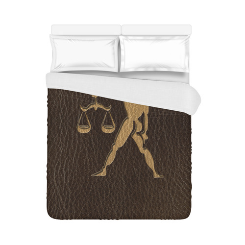 Leather-Look Zodiac Libra Duvet Cover 86"x70" ( All-over-print)