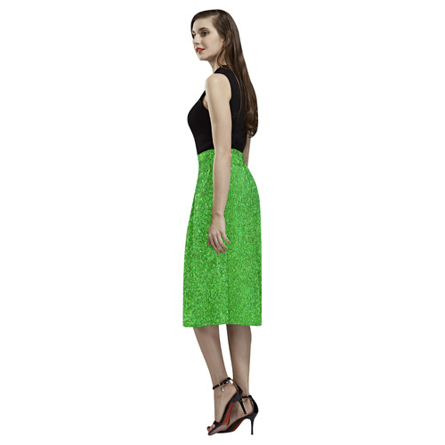 green glitter Aoede Crepe Skirt (Model D16)
