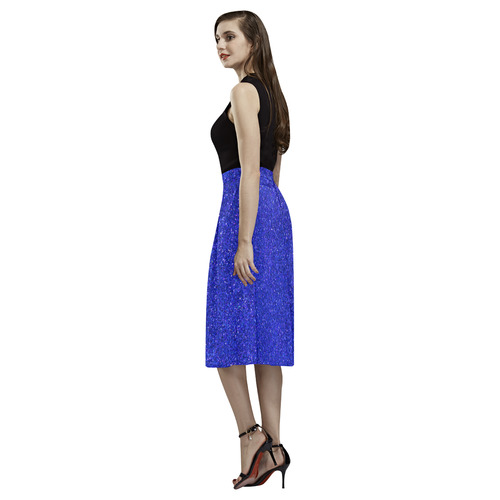 blue glitter Aoede Crepe Skirt (Model D16)