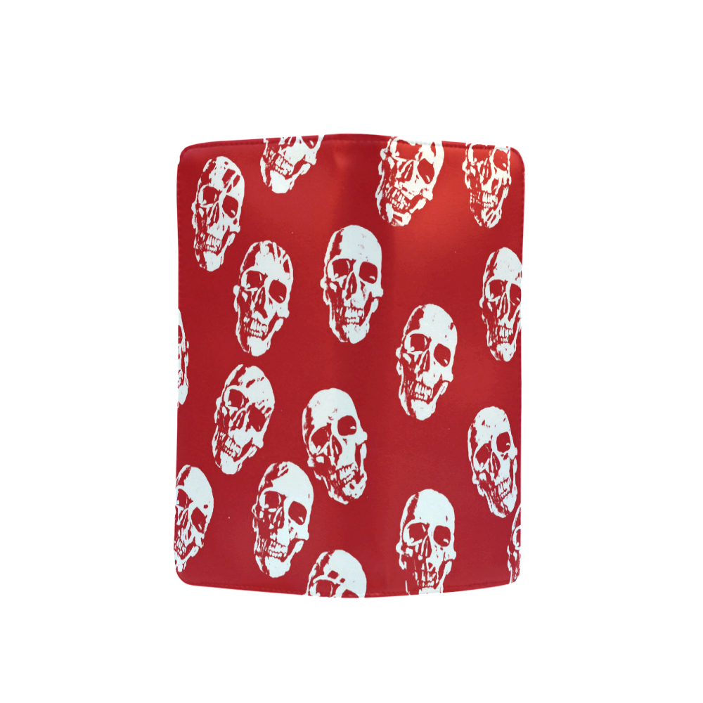 Hot Skulls,red white by JamColors Men's Clutch Purse （Model 1638）