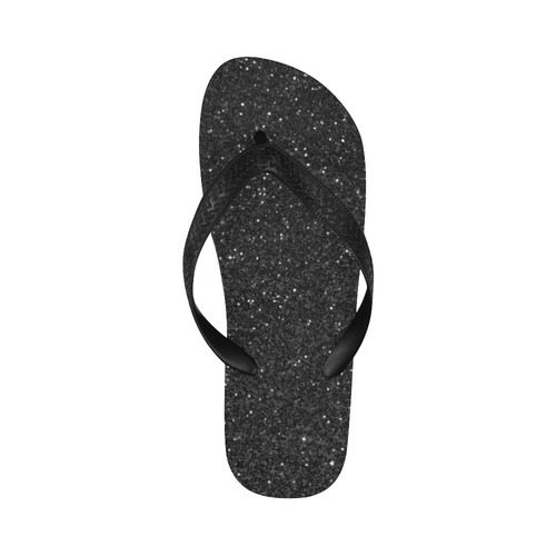 black glitter Flip Flops for Men/Women (Model 040)