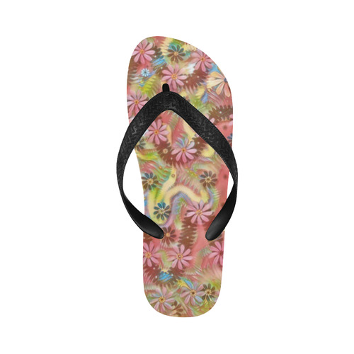 Jungle life and paradise apples Flip Flops for Men/Women (Model 040)