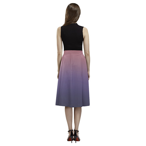 Purple Ombre Gradient Aoede Crepe Skirt (Model D16)