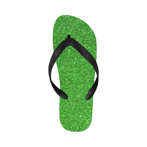 green glitter Flip Flops for Men/Women (Model 040)