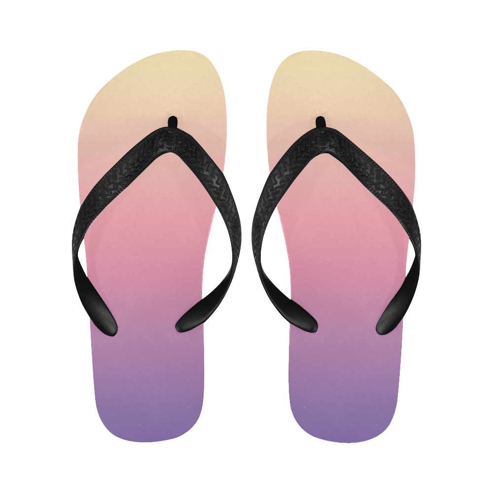 Pastel Ombre Gradient Flip Flops for Men/Women (Model 040)