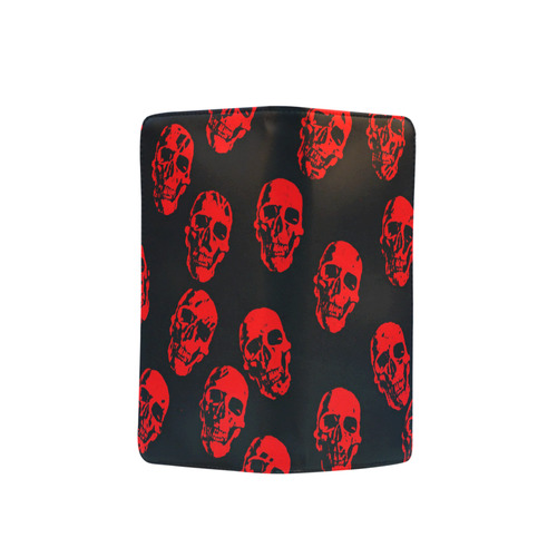 Hot Skulls,red by JamColors Men's Clutch Purse （Model 1638）