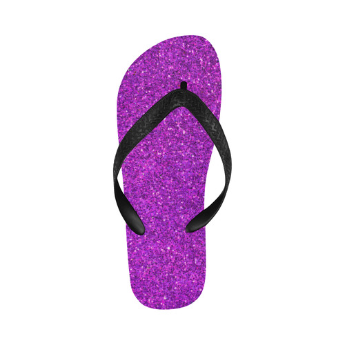 purple glitter Flip Flops for Men/Women (Model 040)