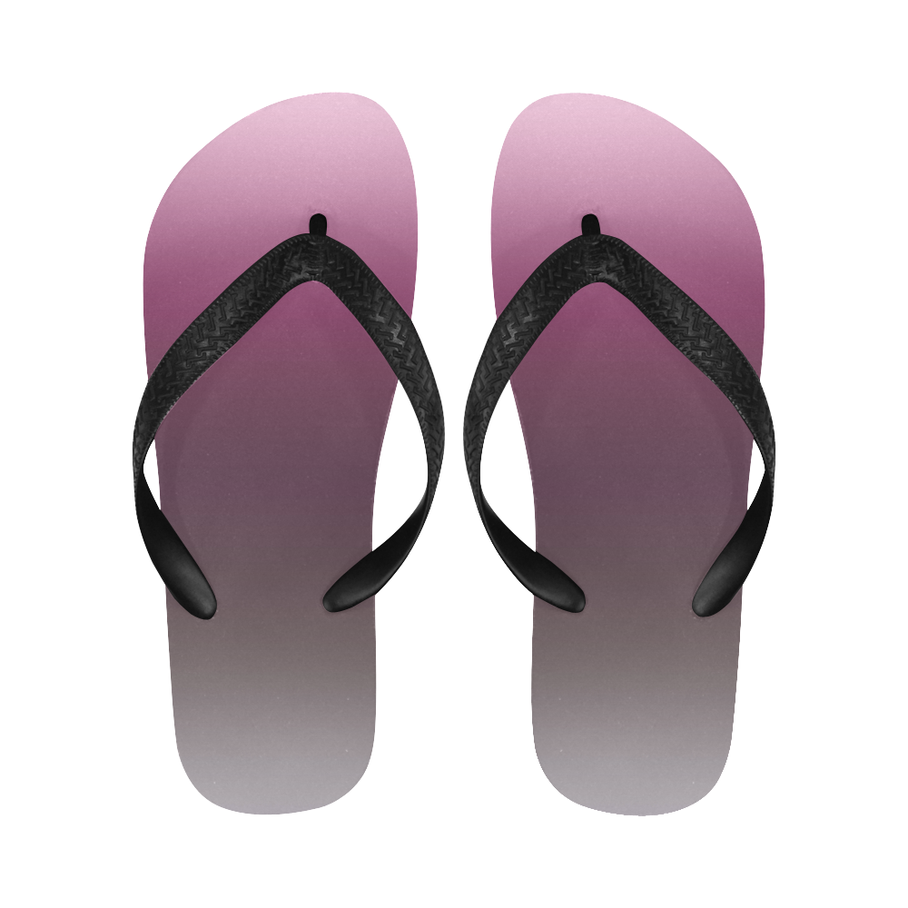 Purple  Ombre Gradient Flip Flops for Men/Women (Model 040)