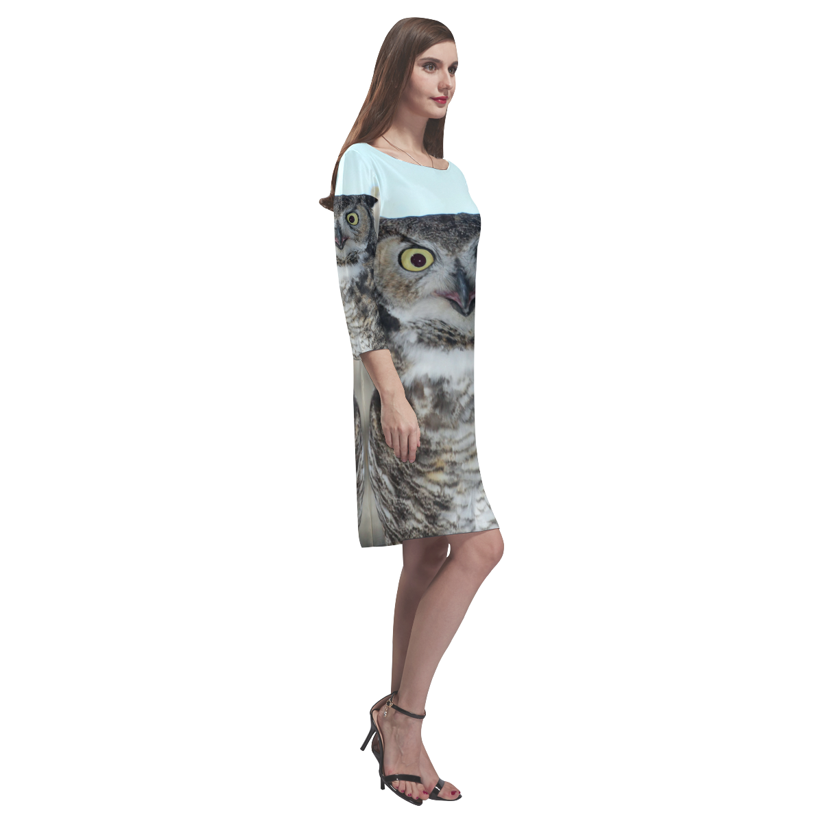 Owl by Martina Webster Rhea Loose Round Neck Dress(Model D22)
