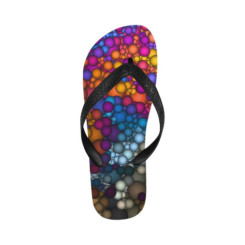 Dotted Gradients Chaos Pattern multicolored Flip Flops for Men/Women (Model 040)