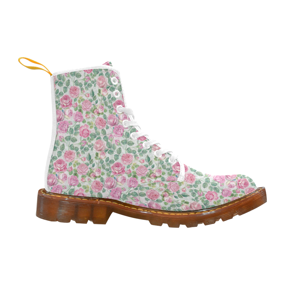 vintage roses, flowers Martin Boots For Women Model 1203H