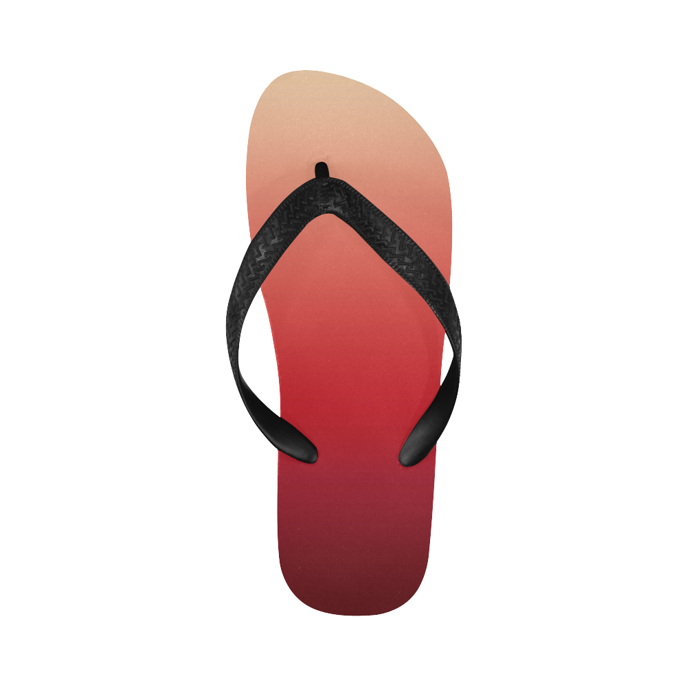 Red Ombre Gradient Flip Flops for Men/Women (Model 040)