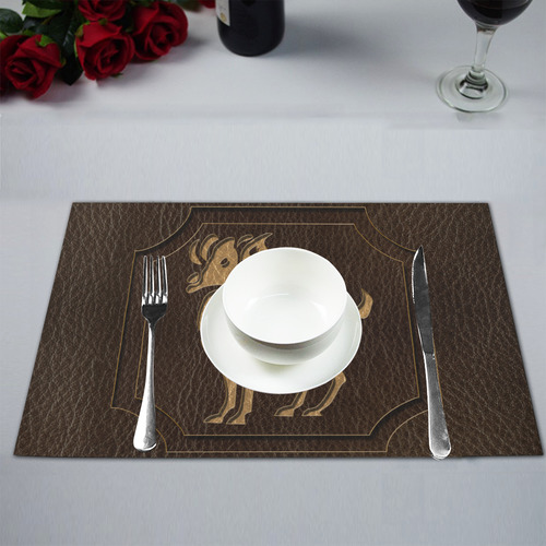 Leather-Look Zodiac Aries Placemat 12''x18''