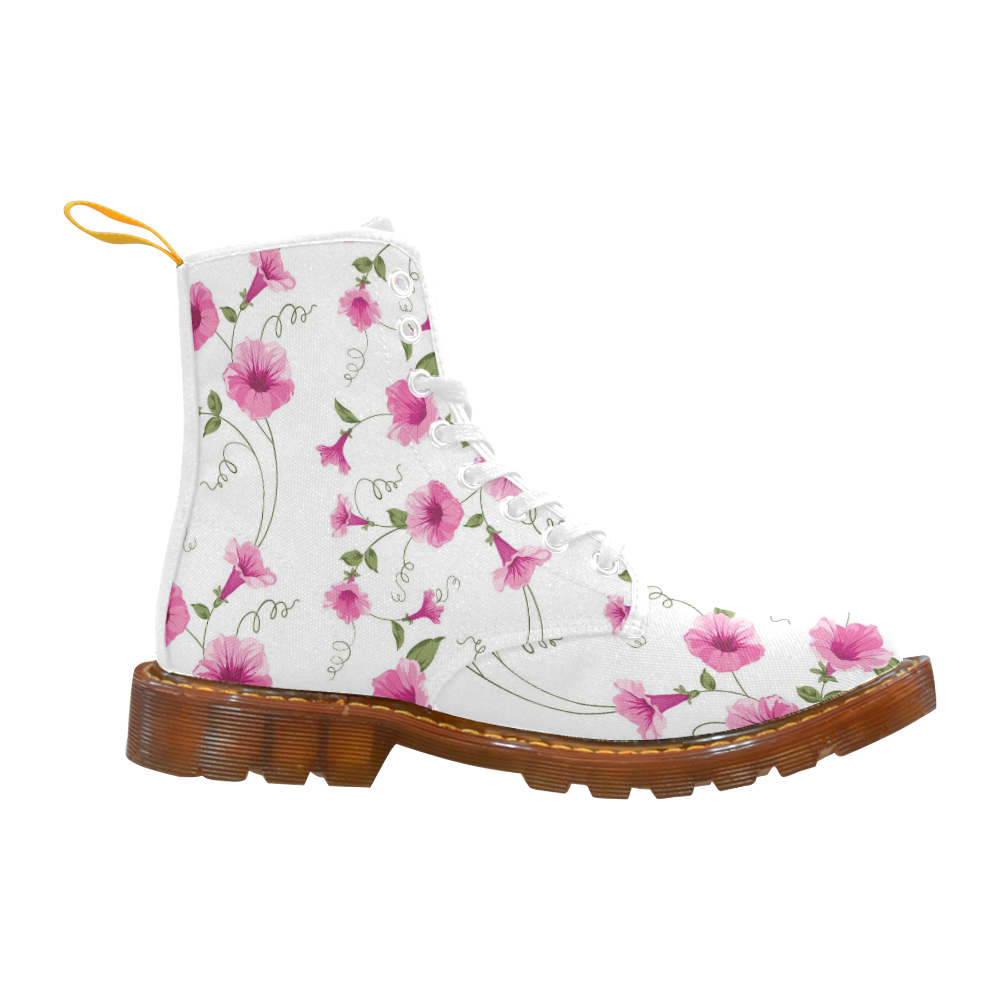 Pink Flowers Martin Boots For Women Model 1203H