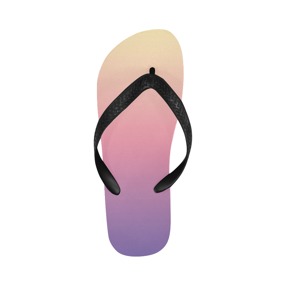 Pastel Ombre Gradient Flip Flops for Men/Women (Model 040)