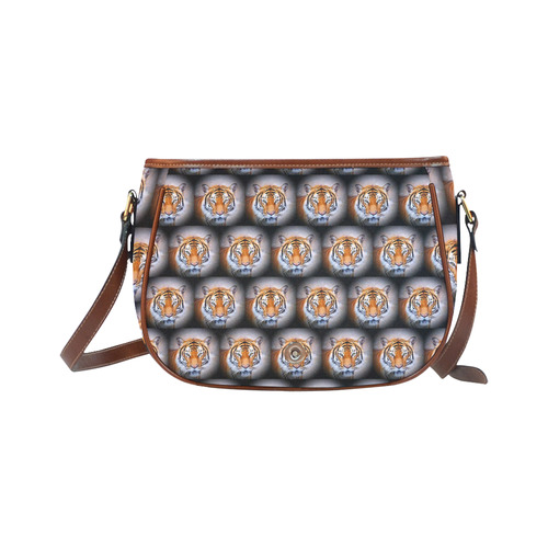 cute animal drops - Tiger by JamColors Saddle Bag/Small (Model 1649) Full Customization