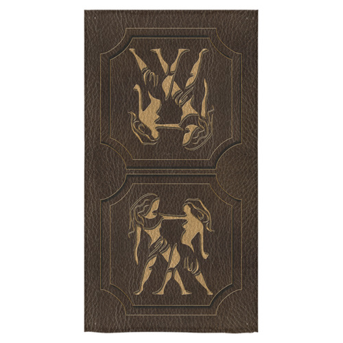 Leather-Look Zodiac Gemini Bath Towel 30"x56"