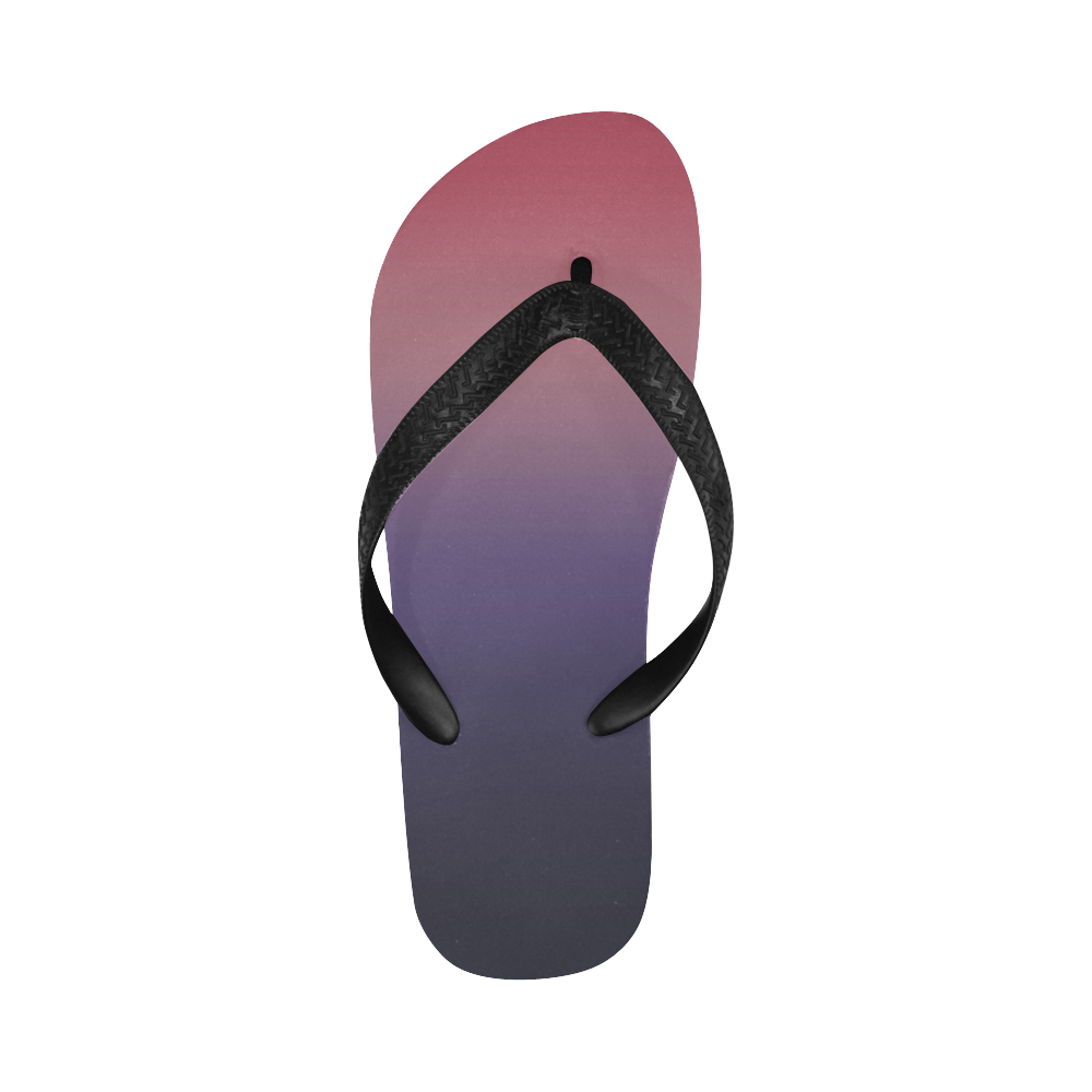 Purple Ombre Gradient Flip Flops for Men/Women (Model 040)