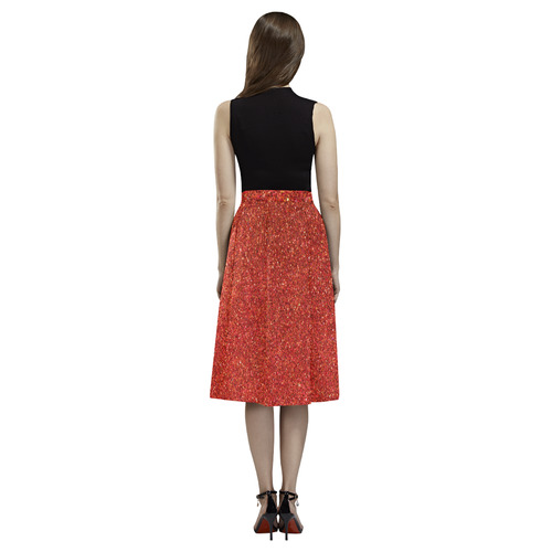 red glitter Aoede Crepe Skirt (Model D16)