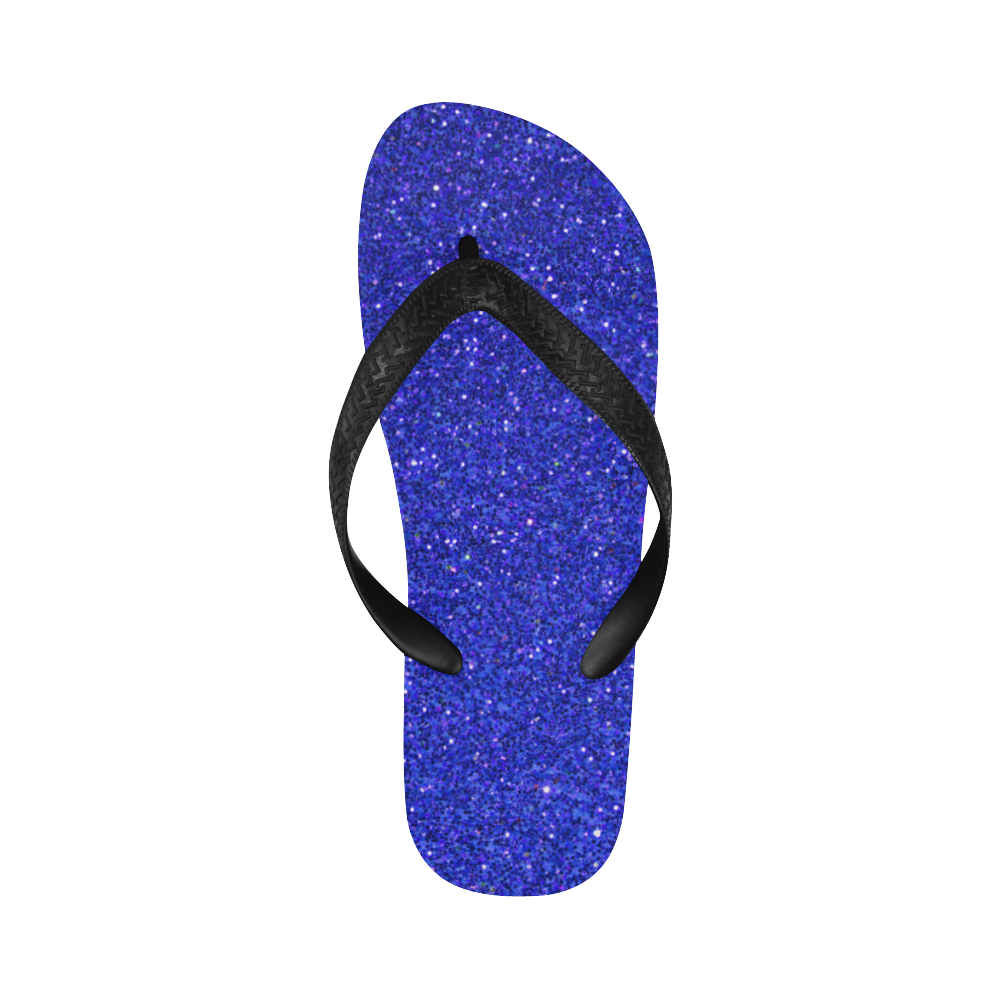 blue glitter Flip Flops for Men/Women (Model 040)
