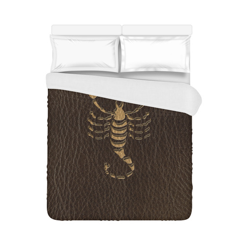 Leather-Look Zodiac Scorpio Duvet Cover 86"x70" ( All-over-print)