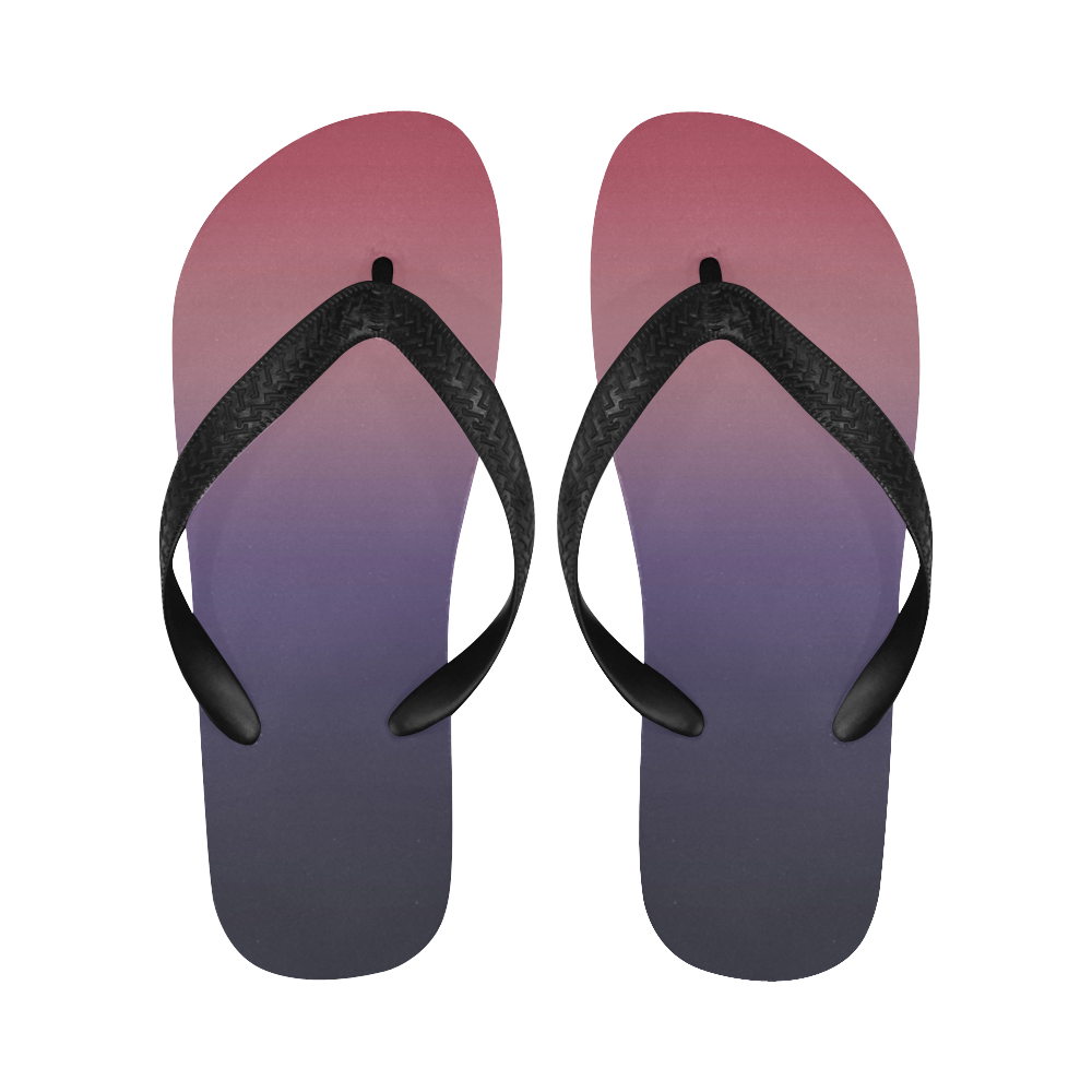 Purple Ombre Gradient Flip Flops for Men/Women (Model 040)