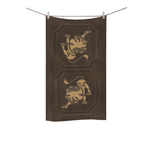 Leather-Look Zodiac Leo Custom Towel 16"x28"
