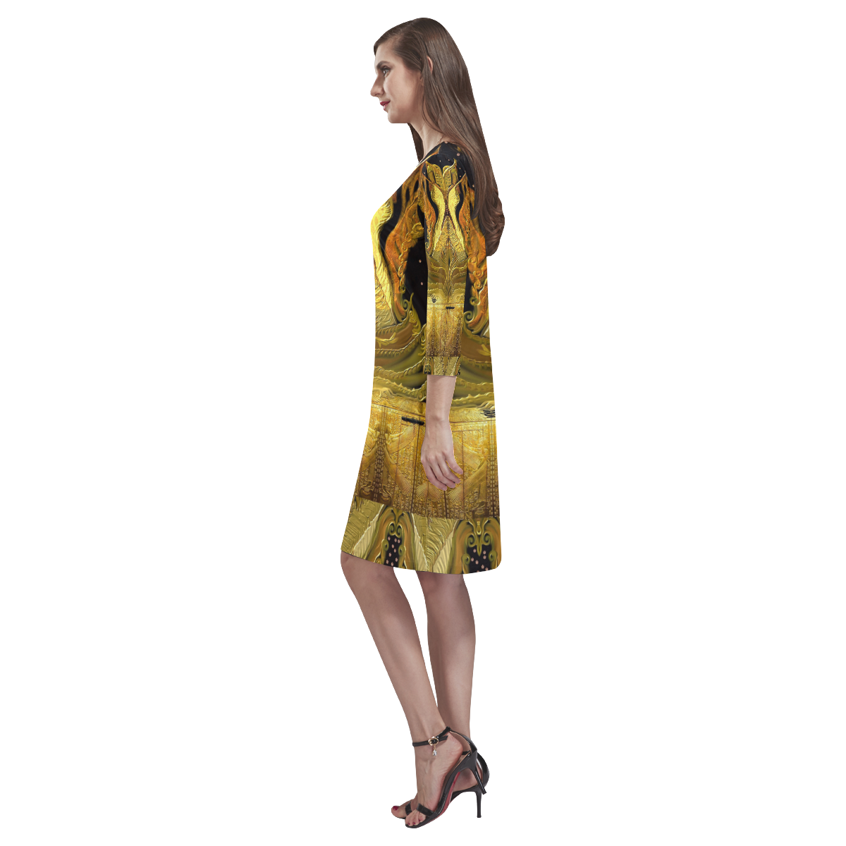 egyptian 45x65 Rhea Loose Round Neck Dress(Model D22)