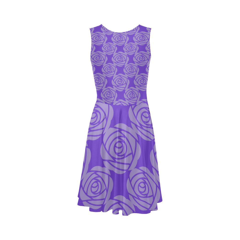 pattern-lilac-roses-a08bc9-8000 Sleeveless Ice Skater Dress (D19)