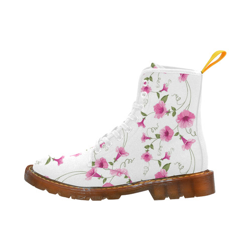 Pink Flowers Martin Boots For Women Model 1203H