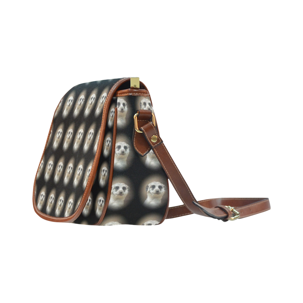 cute animal drops - Meerkat by JamColors Saddle Bag/Small (Model 1649) Full Customization