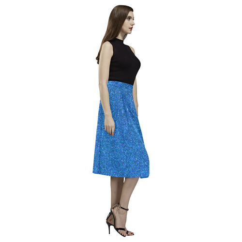 light blue glitter Aoede Crepe Skirt (Model D16)