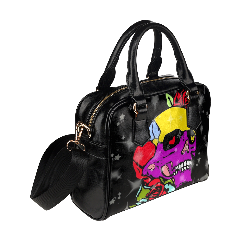 A Skull of Love by Popart Lover Shoulder Handbag (Model 1634)