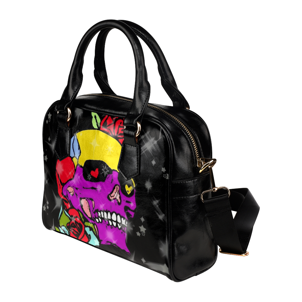 A Skull of Love by Popart Lover Shoulder Handbag (Model 1634)