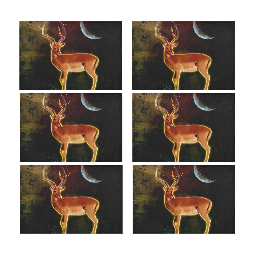 Wonderful antilope Placemat 12’’ x 18’’ (Set of 6)