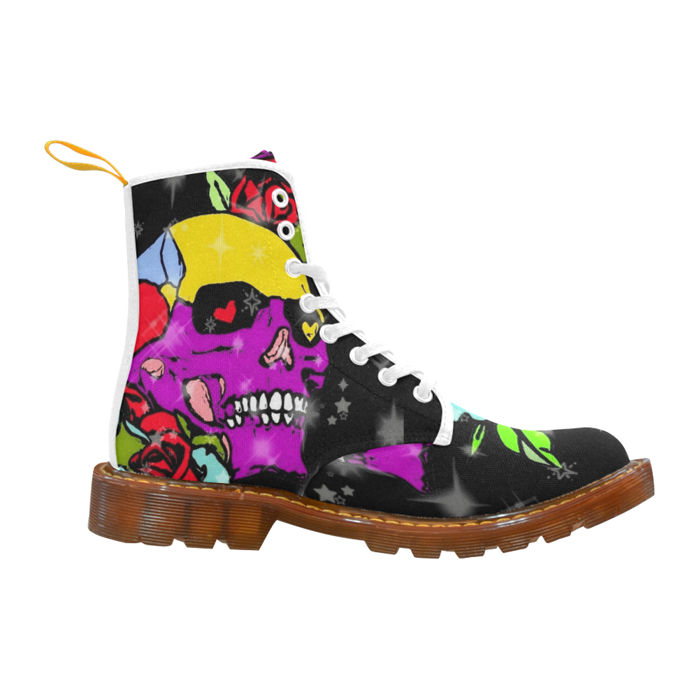 A Skull of Love by Popart Lover Martin Boots For Women Model 1203H