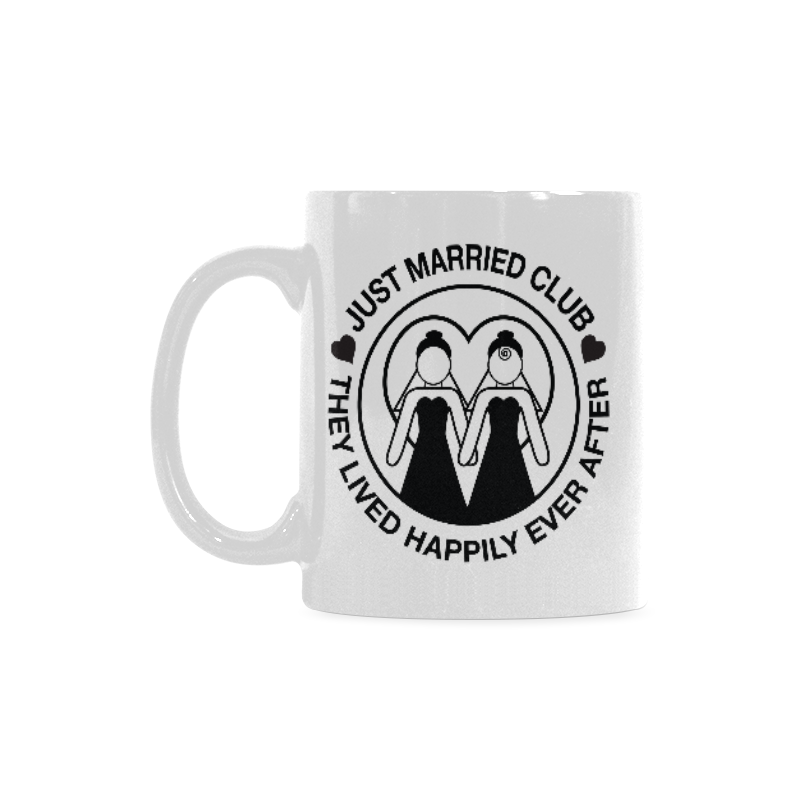 Wedding Gift Coffee Mug Bride Married Lgbt Pride White Mug(11OZ)