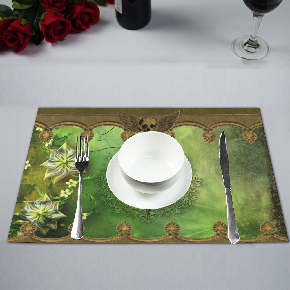 Wonderful gothic design with skull Placemat 12’’ x 18’’ (Set of 6)