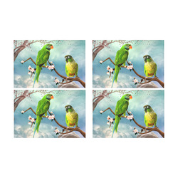 Funny cute parrots Placemat 12’’ x 18’’ (Four Pieces)