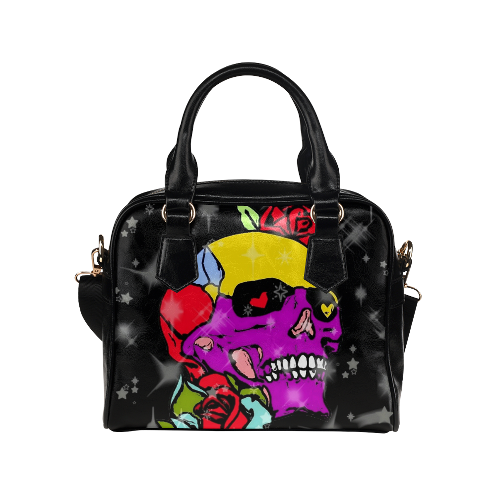 A Skull of Love by Popart Lover Shoulder Handbag (Model 1634)