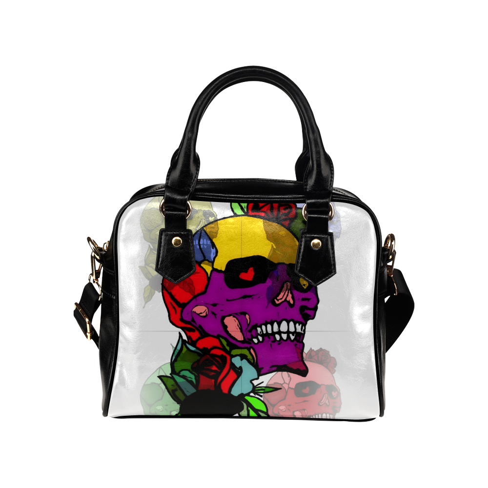 A Skull of Love by Popart Lover Shoulder Handbag (Model 1634)