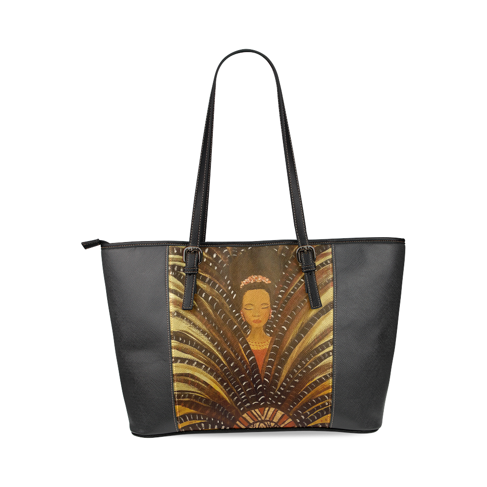 REBIRTH Large Leather Totebag by Debra Brewer Leather Tote Bag/Large (Model 1640)