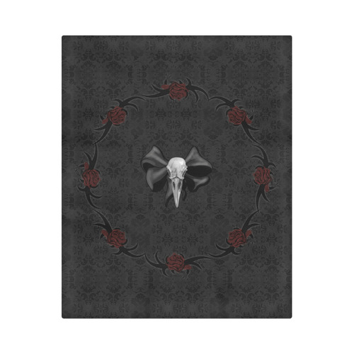 Raven Skull Roses Comforter Cover Duvet Cover 86"x70" ( All-over-print)