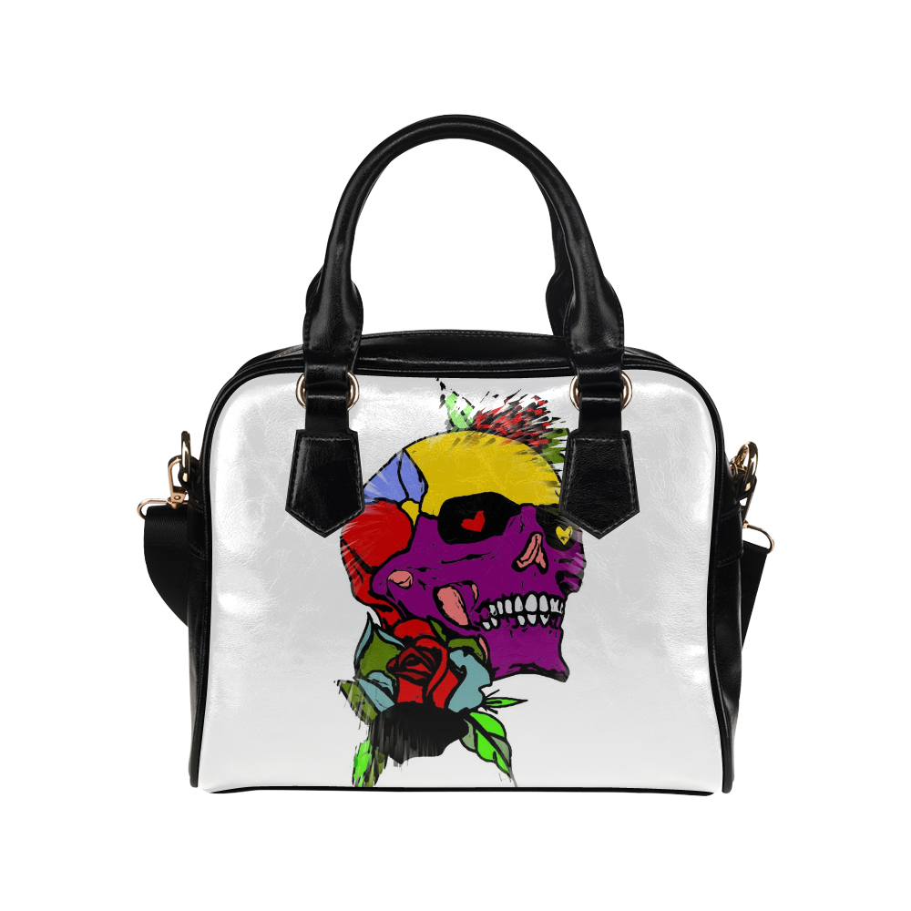 A Skull of Love by Popart Lover Shoulder Handbag (Model 1634)