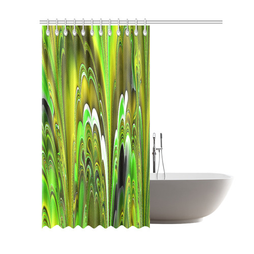 marbled fractal 417C by JamColors Shower Curtain 69"x84"